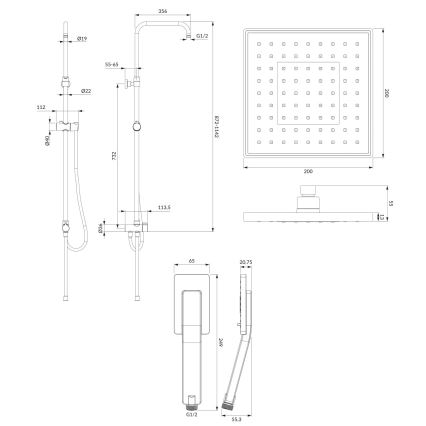 OMNIRES SYSJIMJIMCR - Tuš set JIMJIM sijajni krom