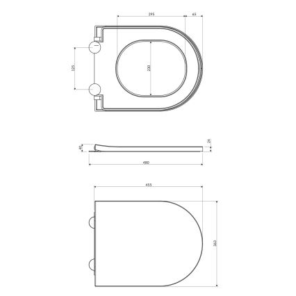 OMNIRES TAMPADEBP - WC deska SoftClose TAMPA duroplast/sijoča ​​bela