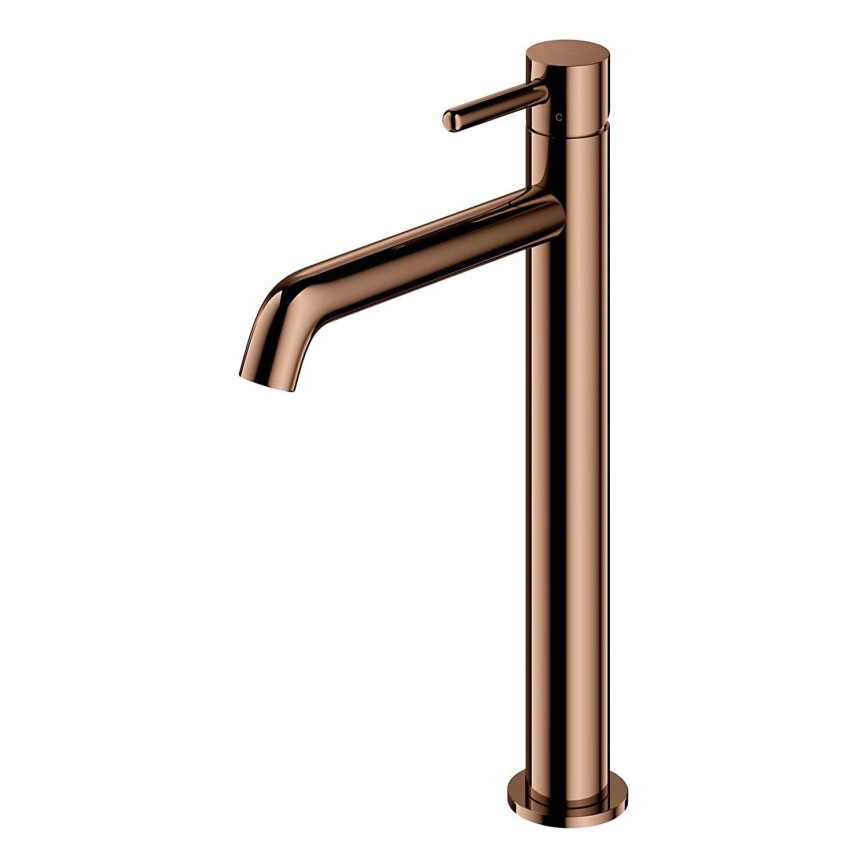 OMNIRES Y1212CP - Pipa za umivalnik Y 30,8 cm sijajni baker