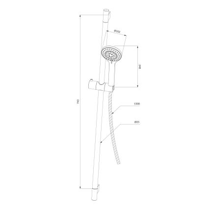 OMNIRES YOSEMITE-SCR - Tuš set YOSEMITE sijajni krom