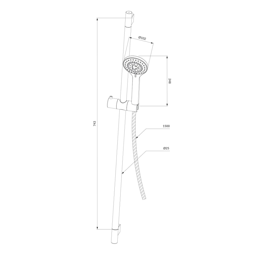 OMNIRES YOSEMITE-SCR - Tuš set YOSEMITE sijajni krom