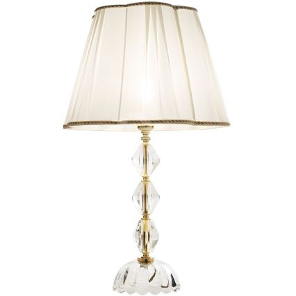 Ondaluce - Kristalna namizna svetilka BRIGIDA 1xE27/15W/230V kremna/prozorna