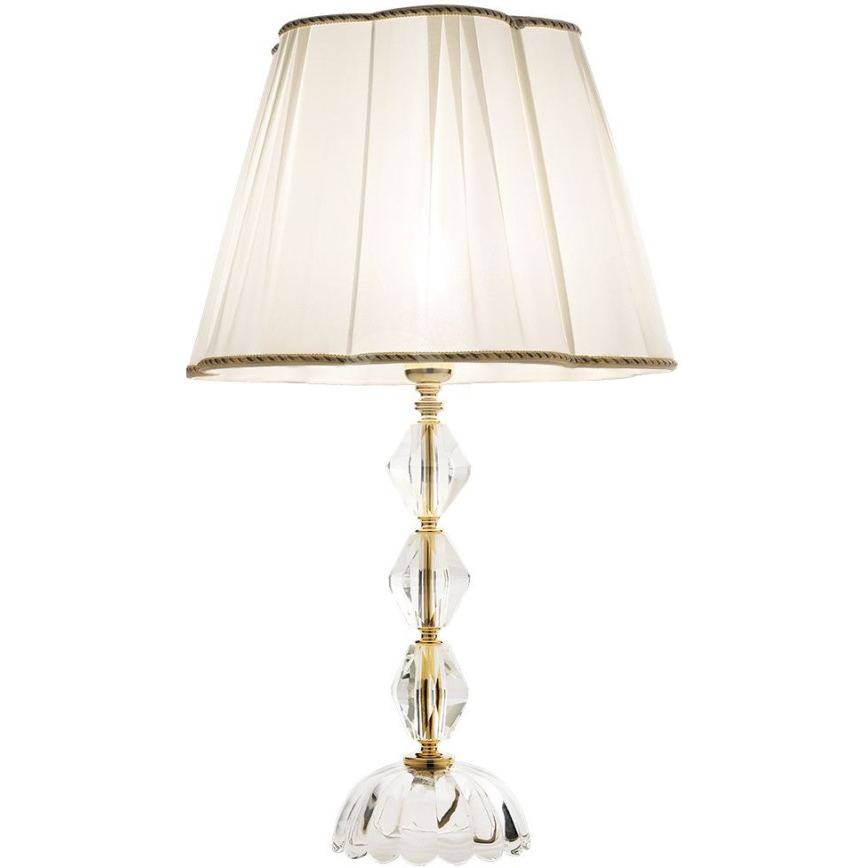 Ondaluce - Kristalna namizna svetilka BRIGIDA 1xE27/15W/230V kremna/prozorna