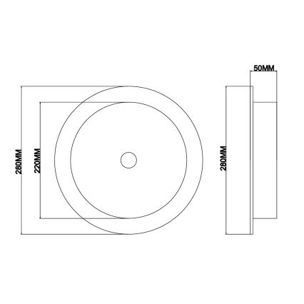Ondaluce - LED stenska svetilka JOKEY LED/10W/230V prozorna
