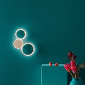 Ondaluce - LED stenska svetilka POIS LED/20W/230V zlata