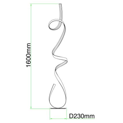Ondaluce - LED stoječa svetilka z nastavljivo svetlostjo LUMEN LED/30W/230V srebrna