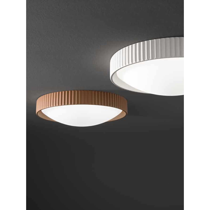 Ondaluce - LED stropna svetilka CONCRETE LED/20W/230V, premer 41 cm, beton, rjave barve