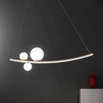 Ondaluce - LED zatemljiv lestenec na kablu ALTALENA LED/48W/230V zlata/bela