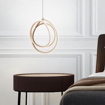 Ondaluce - LED zatemljiv lestenec na kablu GOLDEN LED/28W/230V, premer 31,5 cm, v zlati barvi