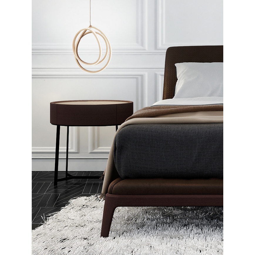 Ondaluce - LED zatemljiv lestenec na kablu GOLDEN LED/28W/230V, premer 31,5 cm, v zlati barvi