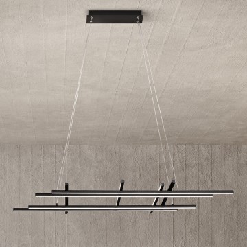 Ondaluce - LED zatemljiv lestenec na kablu MOVIDA LED/114W/230V črna