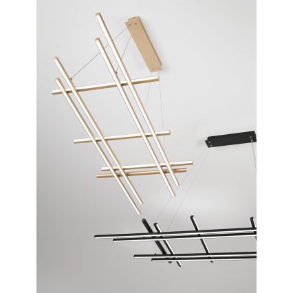 Ondaluce - LED zatemljiv lestenec na kablu MOVIDA LED/114W/230V črna