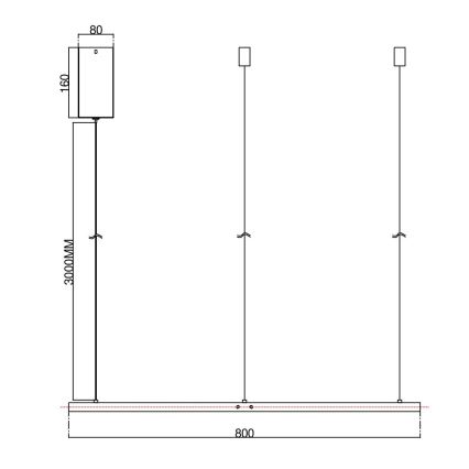 Ondaluce - LED zatemljiv lestenec na jekleni vrvici SOEL LED/38W/230V 3000/4000K, premer 80 cm, bela