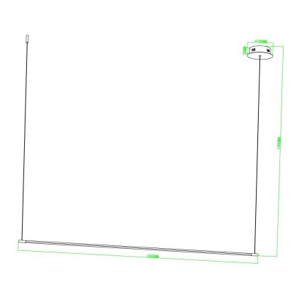 Ondaluce - LED zatemljiv lestenec na žici GENIUS LED/28W/230V črna
