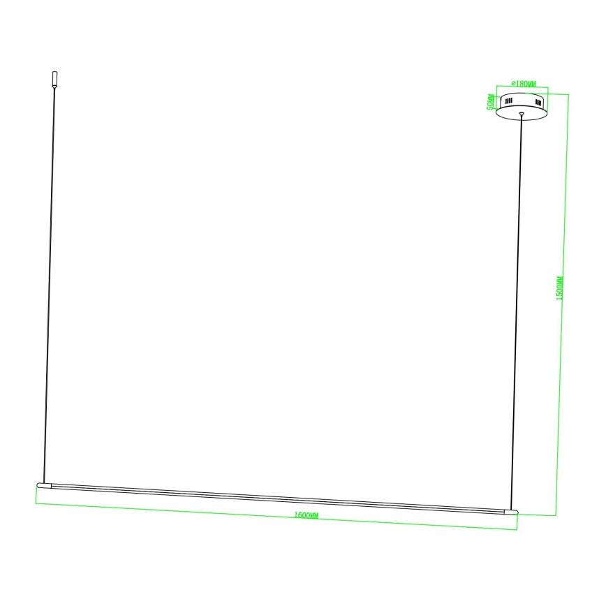 Ondaluce - LED zatemljiv lestenec na žici GENIUS LED/28W/230V črna