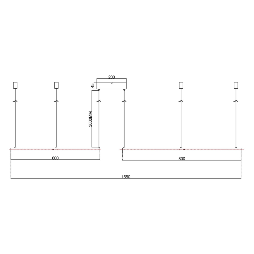 Ondaluce - Zatemljiv LED lestenec na jekleni vrvici SOEL LED/28W/230V + LED/38W 3000/4000K premer 80/60 cm bela
