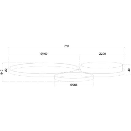 Ondaluce - LED zatemnjevalna stenska svetilka POIS LED/42W/230V srebrna
