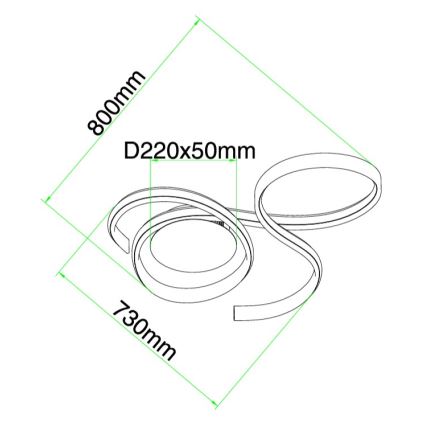 Ondaluce - LED zatemnjevalna stenska svetilka TWIST LED/57W/230V bela