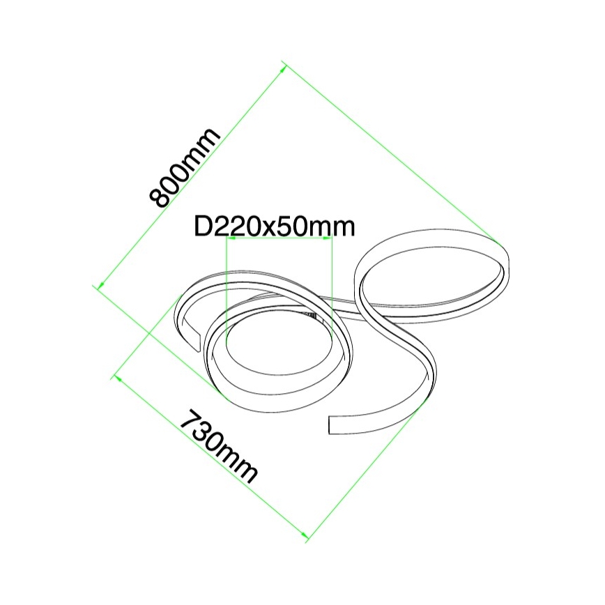 Ondaluce - LED zatemnjevalna stenska svetilka TWIST LED/57W/230V bela