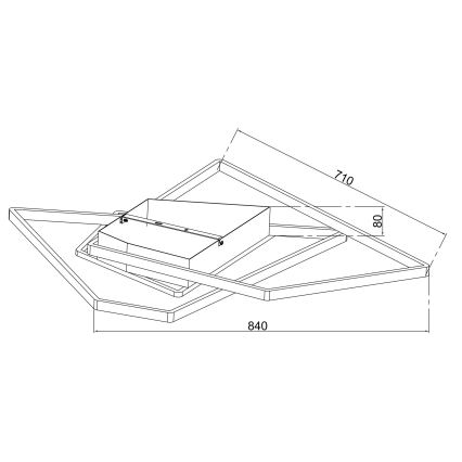 Ondaluce - LED zatemnjevalna stropna svetilka GALAXY LED/90W/230V zlata