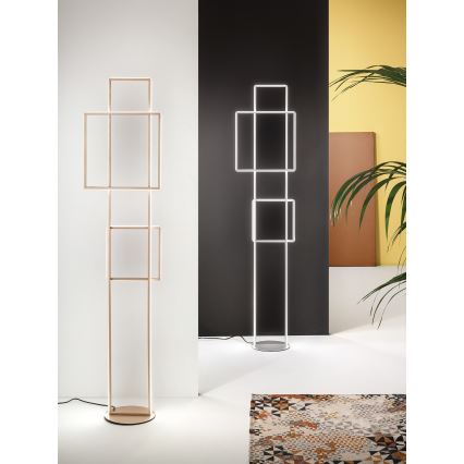 Ondaluce - LED zatemnjevalna talna svetilka DOWEL LED/77W/230V 166 cm zlata