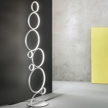 Ondaluce - LED zatemnjevalna talna svetilka POIS LED/52W/230V 160 cm srebrna