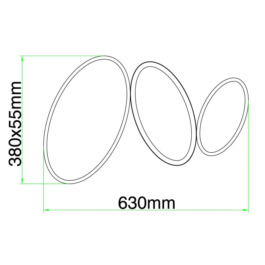 Ondaluce - LED zatemnjevalno stropno svetilo RICE LED/25W/230V 38x63 cm zlato
