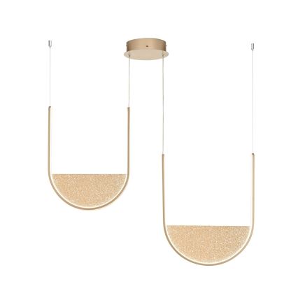 Ondaluce - LED zatemnjiv viseči lestenec na kablu LOTUS LED/55W/230V zlati