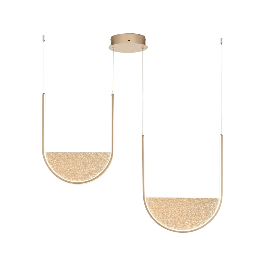 Ondaluce - LED zatemnjiv viseči lestenec na kablu LOTUS LED/55W/230V zlati