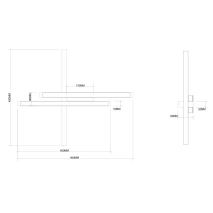 Ondaluce - LED zatemnjiva stenska svetilka MOVIDA LED/20W/230V zlata