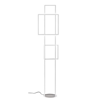 Ondaluce - LED zatemnjiva stoječa svetilka DOWEL LED/77W/230V srebrna