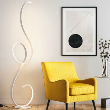 Ondaluce - LED zatemnjiva stoječa svetilka FLOK LED/44W/230V 152 cm bela