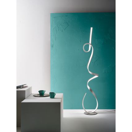 Ondaluce - LED Zatemnjiva talna svetilka LUMEN LED/30W/230V 160 cm srebrna