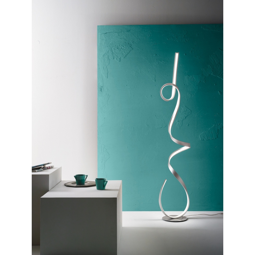 Ondaluce - LED Zatemnjiva talna svetilka LUMEN LED/30W/230V 160 cm srebrna