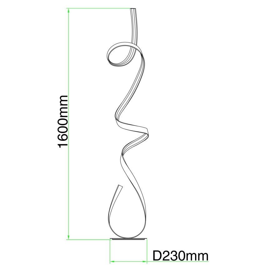 Ondaluce - LED Zatemnjiva talna svetilka LUMEN LED/30W/230V 160 cm srebrna