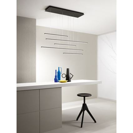 Ondaluce - LED zatemnljiv lestenec na kablu GENIUS LED/72W/230V črna