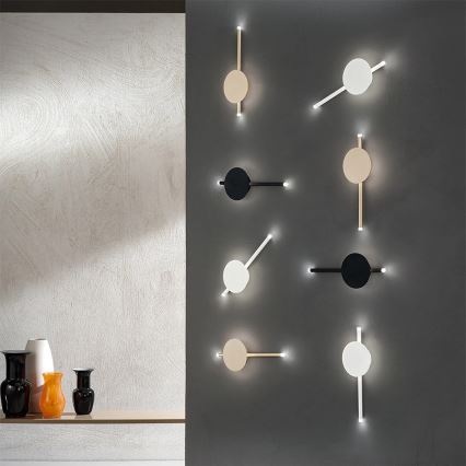 Ondaluce - LED zatemnljivo stensko svetilo JAMES LED/16W/230V črna