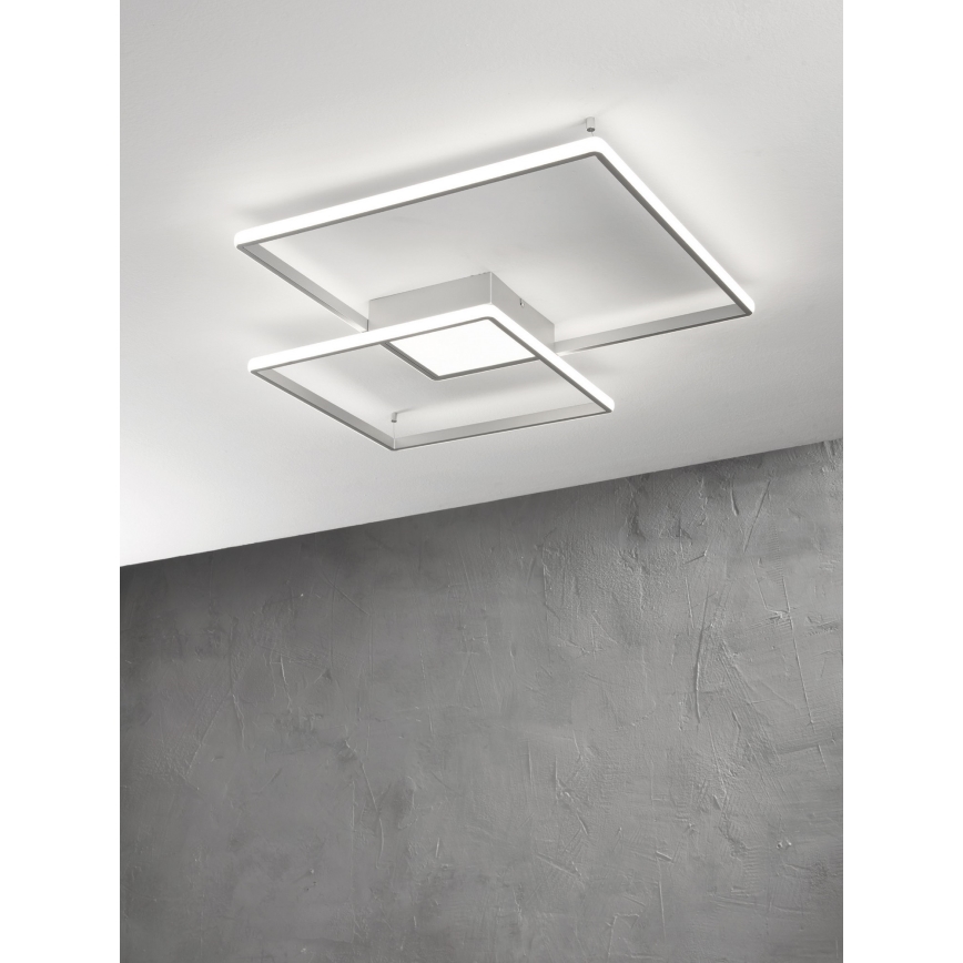 Ondaluce - LED zatemnljivo stropno svetilo DOWEL LED/46W/230V srebrno