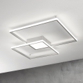 Ondaluce - LED zatemnljivo stropno svetilo DOWEL LED/60W/230V 75x75 cm srebrno