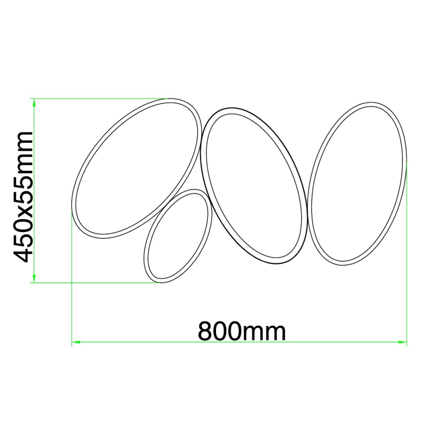 Ondaluce - LED zatemnljivo stropno svetilo RICE LED/34W/230V 45x80 cm zlato