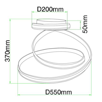 Ondaluce - LED zatemnljivo stropno svetilo VUELTA LED/37W/230V Ø 55 cm belo
