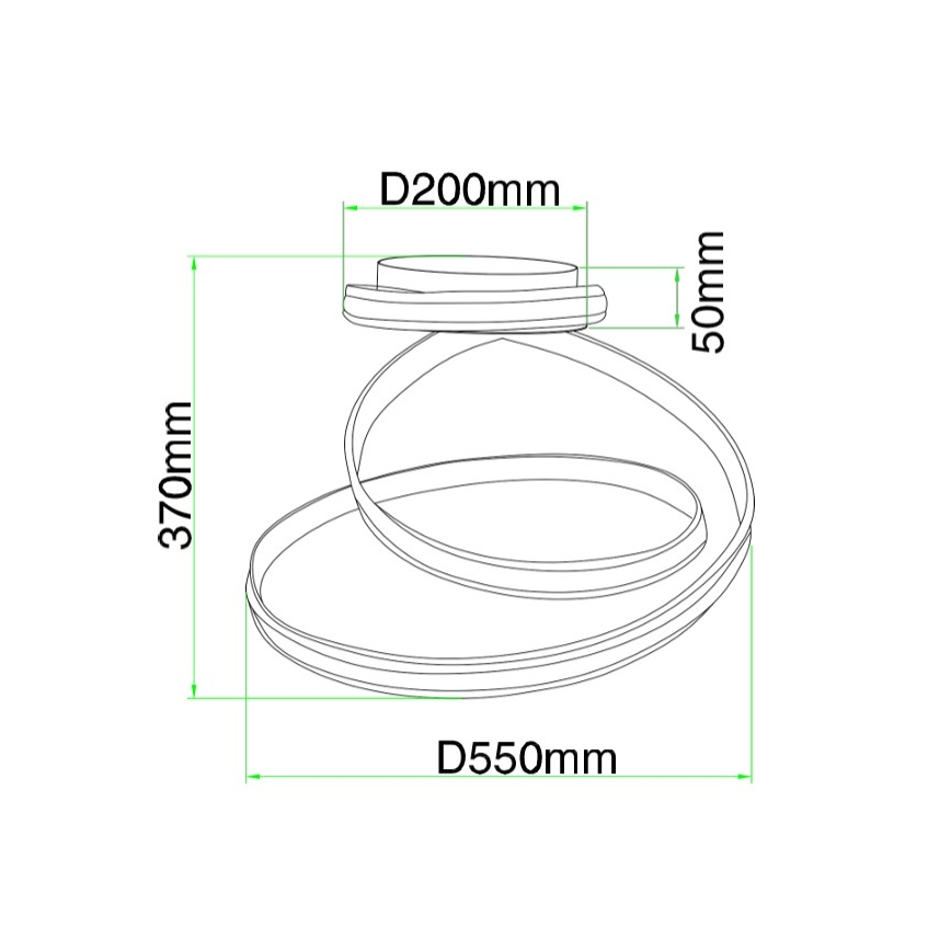 Ondaluce - LED zatemnljivo stropno svetilo VUELTA LED/37W/230V Ø 55 cm belo
