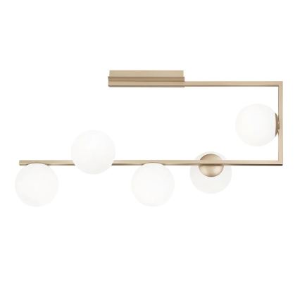 Ondaluce - Lestenec na drogu MONILE 5xE14/10W/230V zlata/bela