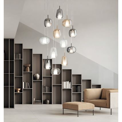 Ondaluce - Lestenec na kablu THELMA 3xE27/15W/230V dimno bež