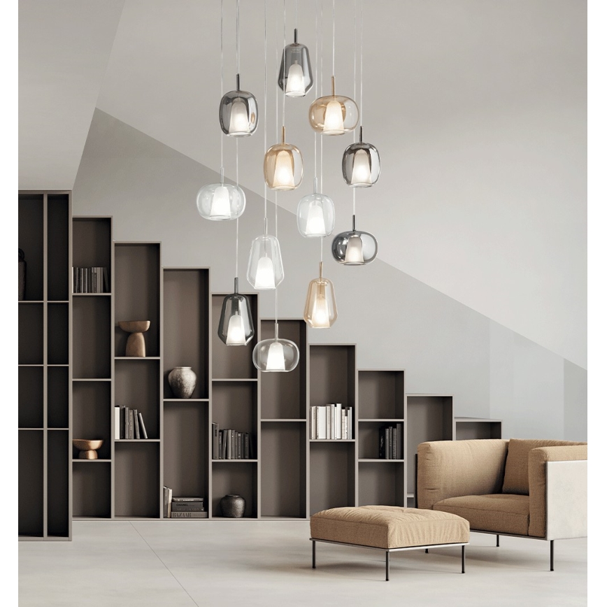 Ondaluce - Lestenec na kablu THELMA 3xE27/15W/230V dimno bež