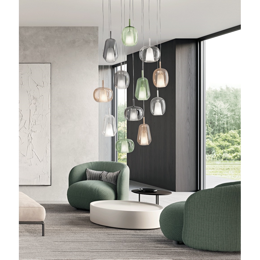 Ondaluce - Lestenec na kablu THELMA 3xE27/15W/230V dimno bež