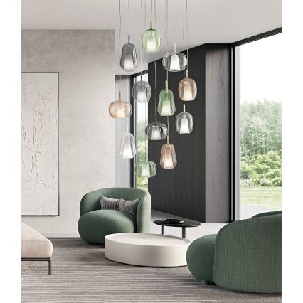 Ondaluce - Lestenec na kablu THELMA 3xE27/15W/230V prozoren