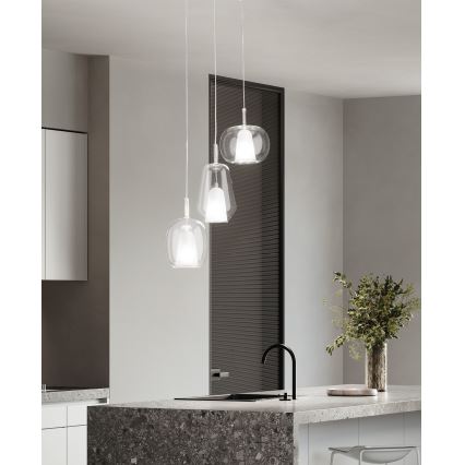 Ondaluce - Lestenec na kablu THELMA 3xE27/15W/230V prozoren