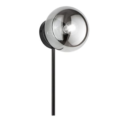 Ondaluce - Stenska svetilka JEWEL 1xE14/10W/230V črna/zadimljena črna