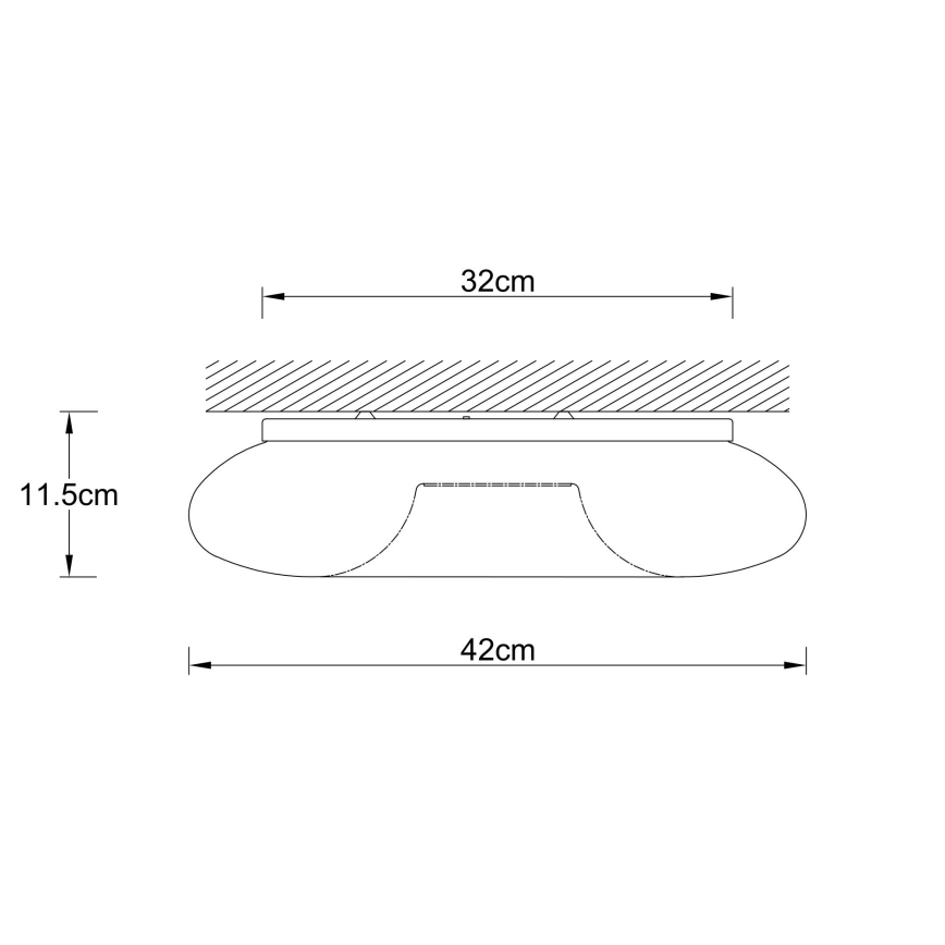 Ondaluce - Stropna svetilka DODI 3xE27/15W/230V, premer 42 cm, bela